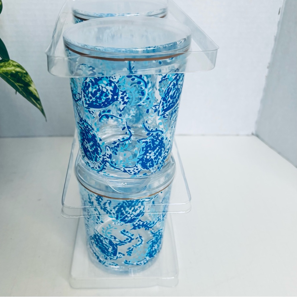 Lilly Pulitzer Turtley Awesome Lowball Tumblers Set - Picture 3 of 6